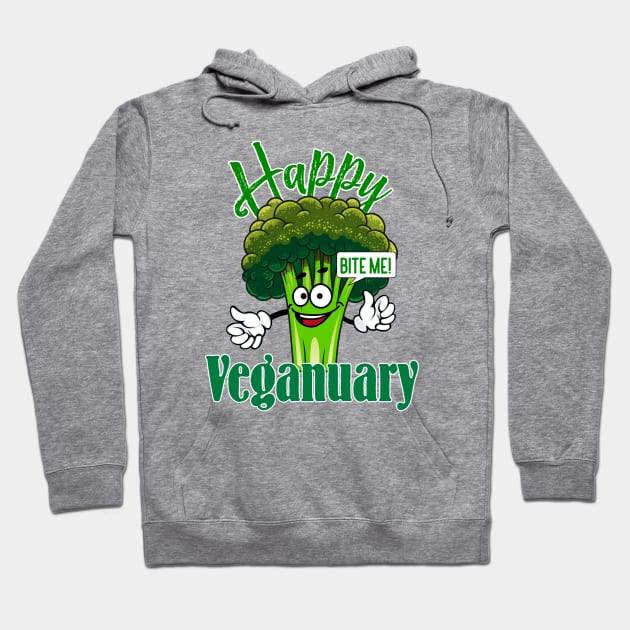 Happy Veganuary- Bite Me! Hoodie by JoeBiff